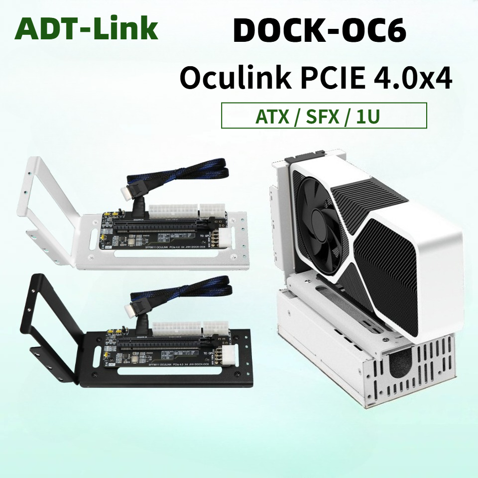 Oculink Egpu Dock Graphics Card - ホワイトブラックEGPU Oculink GPUドック PCIe4.0 x4 ノートパソコン用