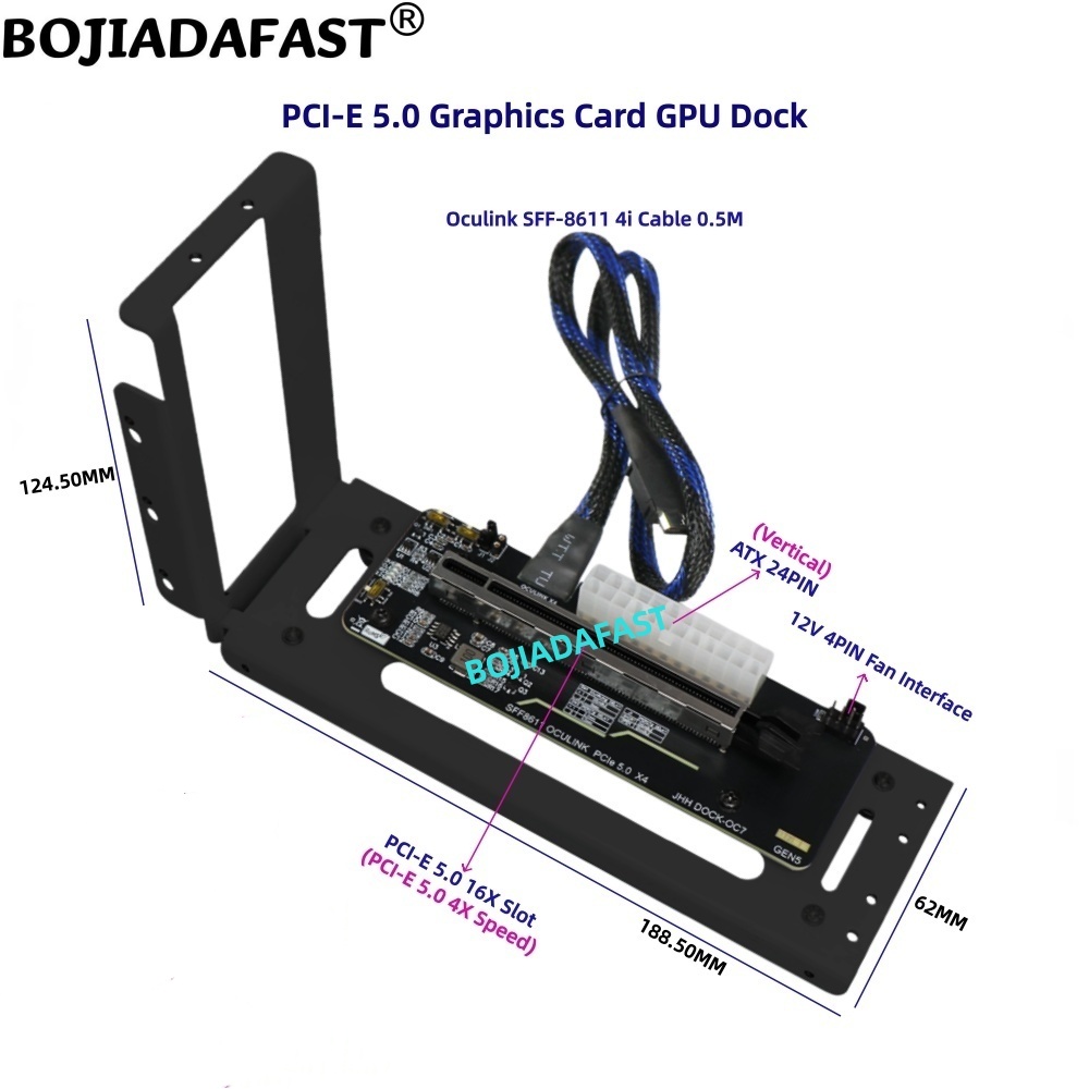 PCI-E 5.0 16X GEN5 アダプターカード Oc - Oculink Egpu Dock Graphics Card のレビューと価格
